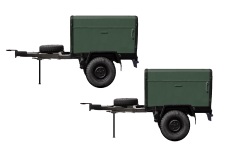 NPE Modellbau NA88330 - H0 HL 10 Militärgrün ohne Dachträger (2 Stück)